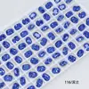 Dongzhou Crystal 6*8 Tachuelas Pequeñas Redondas para Uñas, Forma Oblonga con Esquinas Redondeadas, Base Puntiaguda, Strass de Vidrio K9 Super Brillante, Accesorios para Joyería DIY