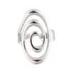 Anillos Abiertos de Acero Inoxidable Transfronterizos, Anillos Ajustables de Acero de Titanio que No se Desvanecen, Anillos Prensados en Aceite, Joyería de Mano al por Mayor