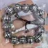 S999 Plata de Ley 990 Pulsera de Plata Esterlina Retro Pulsera Mantra de Seis Caracteres Pulsera de Moda Accesorios DIY Tejido