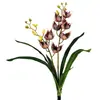 Orquídea Phalaenopsis Artificial con 2 Ramas y Hojas, Phalaenopsis Artificial de Tallo Único de EVA para Decoración del Hogar de Interior y Arreglos Florales