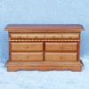 1:12 casa de muñecas casa de muñecas mini muebles de madera maciza de castaño cómoda dormitorio tocador con varios cajones