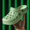 Zapatos Croc para Mujer Verano 2024 Nuevos Antideslizantes y Antiolor de Goma EVA con Sensación de Heces Chanclas de Media Punta para Playa para que las Mujeres las Usen Afuera