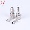 Conector rápido de molde fechado em aço inoxidável, rosca externa, passagem reta, plugue rápido, resistente a alta pressão, alta temperatura, autotravante, conector fechado