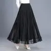 Falda de malla de hadas adelgazante y rejuvenecedora para mujer, nuevo estilo otoño 2026, temperamento suave y dulce, falda de longitud media moderna para mujer