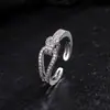 Pulsera Abierta de Diseño de Lujo Ligero de Gama Alta, Completamente Incrustada con Circonia Cúbica AAA, para Mujer, Joyería que No se Desvanece, Transfronteriza