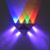 Lámpara de pared LED triangular creativa moderna para sala de estar, dormitorio, mesita de noche, fondo, pasillo, KTV, color, envío gratis