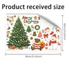Pegatinas electrostáticas de vidrio para Navidad, árbol de Navidad 3D, Papá Noel, renos para decoración de ventanas, pegatinas decorativas para ventanas de tiendas y centros comerciales