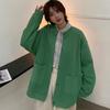 Y2K Nuevo Tiro Real Minnie Polar Primavera y Otoño Suelto Color Sólido Europeo y Americano Combinable Chaqueta Cárdigan Top de Mujer Comercio Exterior Cabello
