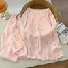 2026 Nuevo Set de Pijama Suave de Algodón Nube para Mujer, Manga Larga, Pantalón Largo, Ropa de Casa, Popular en Internet, Venta Caliente