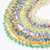 Cuentas Sueltas de Cristal Accesorios para Joyería DIY Cuentas de Vidrio Tallado Forma de Gota de Agua Accesorios para Ropa Color Plateado Agujero Horizontal 5*8mm Gota de Agua