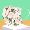 Máscaras Descartáveis Estampadas com Flores Frescas e Elegantes para Uso Doméstico, Confortáveis, Respiráveis e de Aparência Sofisticada Atacado 2025 Fabricante de Origem