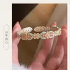 Pulsera Floral Estilo Palacio de Plata Pura con Adornos Dorados, Pulsera de Moda Lujo Ligero, Regalo para Novia