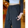 Pantalones de punto de sarga 2026 nuevo estilo para personas de mediana edad y jóvenes holgados versátiles deportivos tipo harén con puño casual pantalones largos para hombre