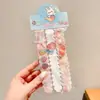 Lindas pegatinas de flequillo de dibujos animados para otoño e invierno, diademas de punto florales versátiles de estilo coreano con cierres de velcro, que exudan un ambiente sofisticado y elegante