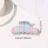 Novo prendedor de cabelo listrado colorido YHJ, simples e elegante, adequado para penteados presos na nuca, grande prendedor de tubarão acessório de cabelo