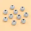 2 Cores 4 Tamanhos DIY Acessórios para Joias de Aço Inoxidável Contas Redondas com Glitter Contas Espaçadoras Acessórios para Colar Pulseira