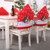 Nova Capa de Cadeira Decoração de Natal Estampada Velho Boneco de Neve Capa de Cadeira Floco de Neve Capa de Banqueta