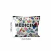 Neceser de lona estampado transfronterizo, bolsa de maquillaje tagi, bolsa de almacenamiento de gran capacidad, estuche para lápices con cremallera portátil para estudiantes para viajes