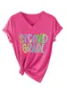 Camiseta básica feminina casual de moda com decote V e manga curta, segunda linha Amazon eBay site independente para comércio exterior