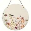 Saúde Placa de Porta Flor Pintura Decorativa Vintage Pintura em Madeira Decoração de Parede Placa Suspensa Porta Interna e Externa Transfronteiriça