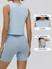 Novo Estilo Colete de Yoga Sem Mangas para Mulheres, Curto, Soltinho, Cobertura Esportiva, Leve, Respirável, Roupa Casual para Yoga