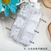 12 rejillas joyería para uñas tamaño destacado mixto semicírculo no poroso tridimensional blanco puro blanco arroz perla accesorios para uñas al por mayor