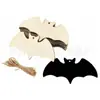 Adornos Colgantes de Madera sin Terminar con Temática de Halloween para Bricolaje de Murciélagos, Brujas, Fantasmas para Decoraciones de Fiesta en Casa y Festividades