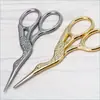 Tijeras de Grulla Chapadas en Oro de Acero Inoxidable 9.3cm Tijeras para Hilo Tijeras para Punto de Cruz Tijeras para Hilo Tijeras de Sastre
