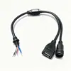 Um para Dois Dc5.5*2.1 À Prova D'água Fêmea para USB a Fêmea Cabo de Extensão à Prova D'água para Carro Tudo Incluído 0,20m