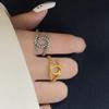 Anel Enrolado Fashion Chaoren Âncora Mesmo Dedo Indicador Anel Design de Nicho Acessórios de Celebridade da Internet Estilo de Hong Kong Fotografia de Rua