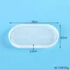 Molde de base para copo oval de resina com gota de cristal DIY transfronteiriço Bandeja de armazenamento de base para copo oval Molde de silicone para produção