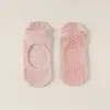 Meias de Yoga Meias de Algodão Antiderrapantes Silicone Fitness Indoor Pilates Meias Femininas Sem Costura Traseira Esportivas com Grip