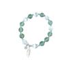 Pulsera de cristal de fresa verde natural para mujer, diseño de nicho blanco, pulsera de regalo para niña, vitalidad saludable, plata 925