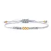 Pulsera trenzada multicolor personalizada, Pulsera ajustable con cuentas doradas, Moderna y versátil, Mostrando estilo, Joyería de nicho para uso diario