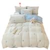 Conjunto de Cama de Veludo Leite Espesso de Inverno Quatro Peças 2025 Novo Conjunto de Cama de Veludo Coral com Forro de Lã Lençóis Capa de Edredom Roupa de Cama Conjunto de Três Peças