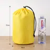 Bolsa de Nylon a Cuadros con Cordón Bolsa Cilíndrica con Cordón Bolsa de Almacenamiento para Chaqueta de Plumas Bolsa con Cordón Bolsa Organizadora de Viaje Bolsa de Empaque