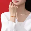 Tichia Original Fique Rico Imediatamente Pulseira de Ágata Vermelha Feminina Prata de Lei S925 Retro Tendência Nacional Ano do Cavalo Acessórios de Mão