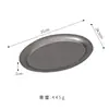 Prato vintage de aço inoxidável 304, prato oval estilo cinza floco de neve vintage, prato raso para restaurante de churrasco e hot pot, prato raso