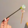 Nuevo pasador tradicional de estilo chino con un toque vintage y de alta gama, con flores de cristal, adecuado para recogidos, cheongsams y como accesorio para el cabello