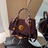 Exterior Individual Super Caliente Bolsa Pequeña Moda Femenina Combinable 2025 Nuevo Estilo Retro Hombro Cruzado Bolso Cuadrado Pequeño Simple de Mano