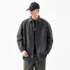 Camisa de Mezclilla para Hombre Retro Nueva Casual Ropa de Trabajo Chaqueta Primavera y Otoño Estilo Americano Azul Camisa de Manga Larga para Hombre