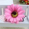 Cabeça de Girassol Artificial Transfronteiriça de 6cm com 3 Camadas de Tecido de Seda, Acessório de Chapéu Guirlanda DIY de Girassol para Fotografia Headwear Flor