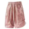 Shorts estilo tie-dye americano, pantalones deportivos finos de verano de corte holgado talla grande, shorts deportivos casuales a la rodilla