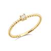Anillo de Zirconia con Cuentas de Plata de Ley Diseño Simple de Nicho Anillo Chapado en Oro Joyería Simple Joker Venta al por Mayor Transfronteriza