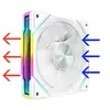 Ventilador de chasis de fábrica original pequeño eléctrico de prisma 5V síncrono divino marco negro control de temperatura ventilador ARGB radiador de computadora