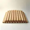 Varilla redonda de madera maciza con agujeros, cilindro de madera de haya pulido liso, mango de madera accesorio para muebles, admite personalización