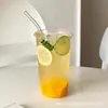 Copo de Vidro para Chá de Frutas Resistente a Altas Temperaturas, Grande Capacidade, Café Simples Estilo Americano, Chá de Leite Especial, Copo de Chá de Limão para Uso Doméstico no Verão
