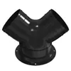 Conector em Y de Três Vias para Duto de Ar Saída do Sistema de Ar Fresco Plástico ABS Flange de Duto de Ventilação Redutor Conector de Duto de Exaustão