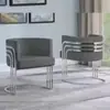 Sillón individual, acero inoxidable color dorado de lujo ligero, moderno minimalista para sala de estar, recepción de ocio y silla de reunión
