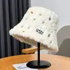 Chapéu de Pescador de Lã de Cordeiro para Mulheres, Estilo Coreano, Ins, Circunferência da Cabeça Grande, Chapéu de Outono e Inverno, Quente e Versátil, Chapéu de Balde Liso para Afinar o Rosto